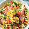 Fried rice with glazed ham and vegetables recipe