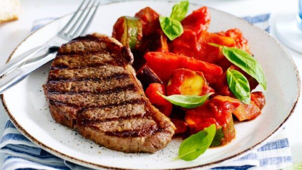 rump steak with ratatouille