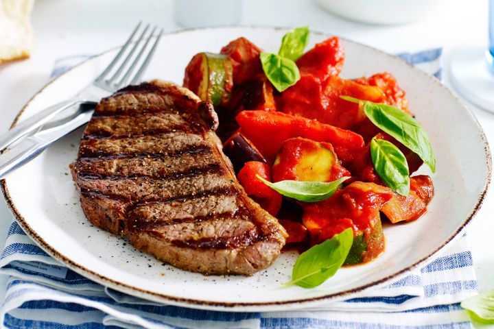 rump steak with ratatouille